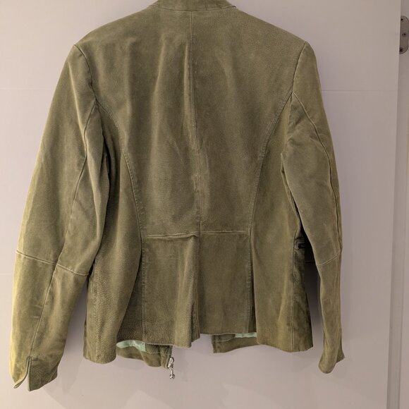 Green leather jacket - Picture 5 of 7